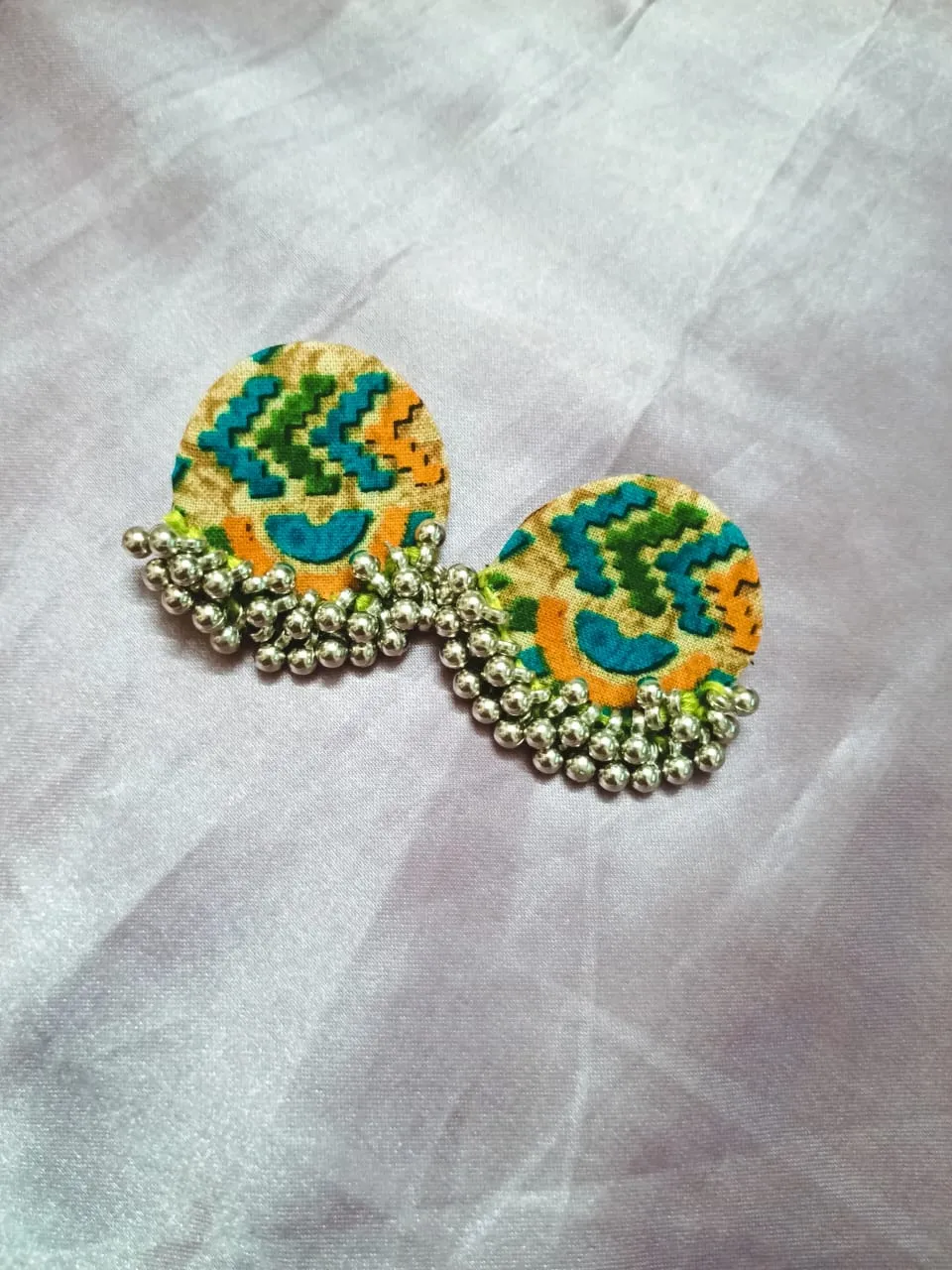 Lightweight Premium Fabric Earrings - Image 4 in Mumbai